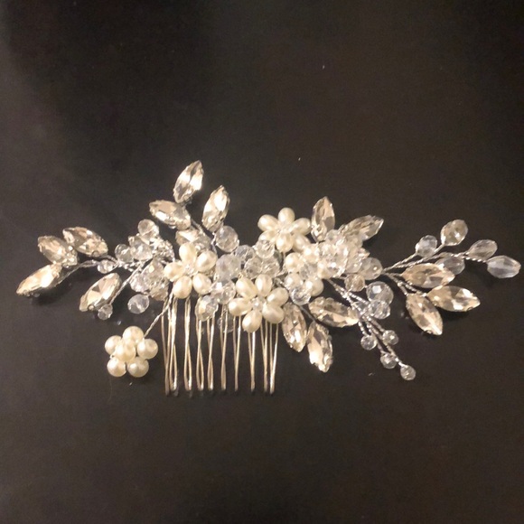 Accessories - Bridal Hair Comb Pearly Beads / Diamonds